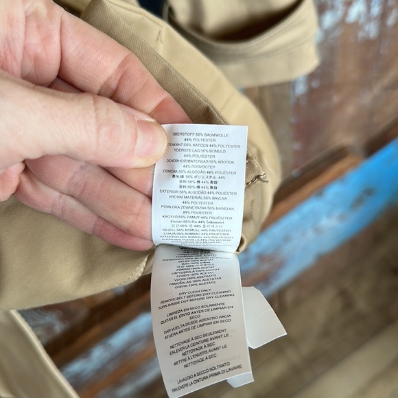 MICHAEL Michael Kors Tan Belted Front-Zip Trench Coat Size XS - Picture 6 of 7